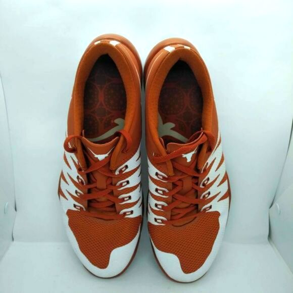 Nike Free Trainer 5.0 V6 Texas Longhorns Sneakers Men\'s Size 11 Orange White‎ main image 4